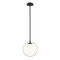 Z-Lite Midnetic 1 Light Mini Pendant, Matte Black & Matte Opal 730MP-MB - alternate 2